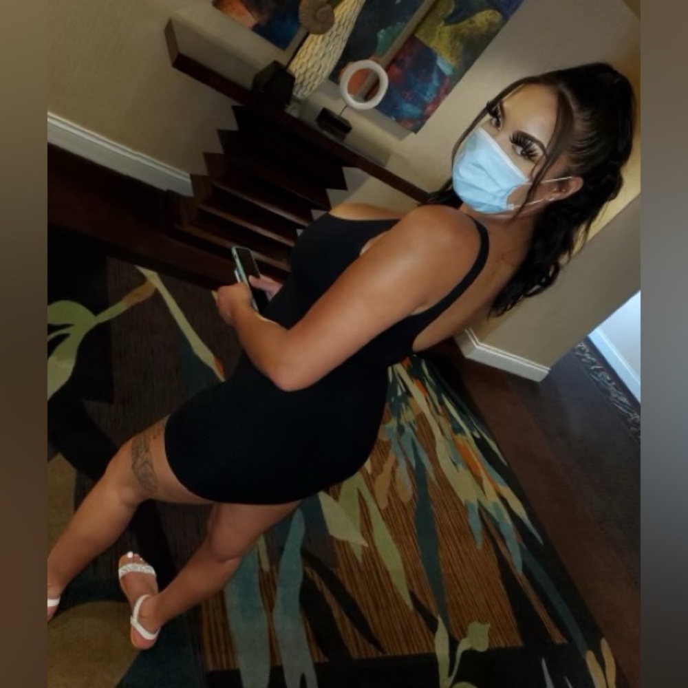Thick Black bodycon mini dress